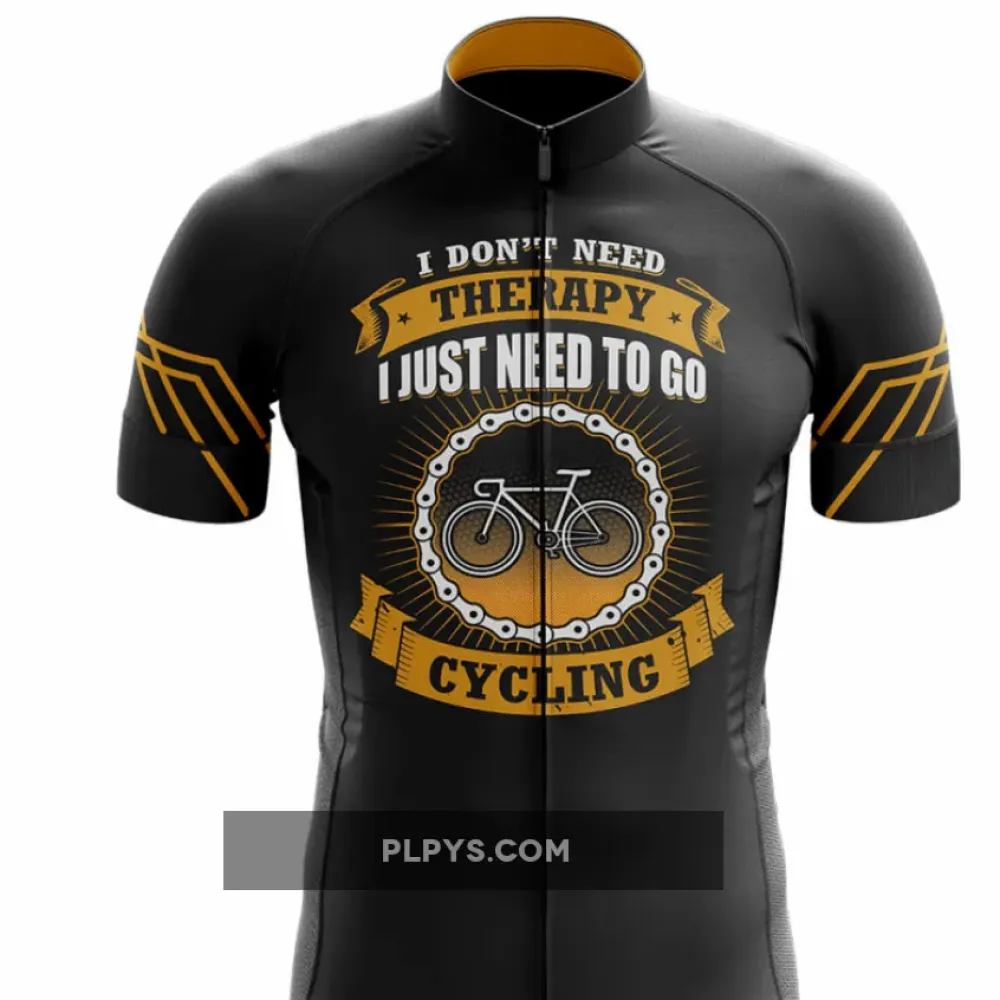Therapy Black Men's Short Sleeve Cycling Jersey