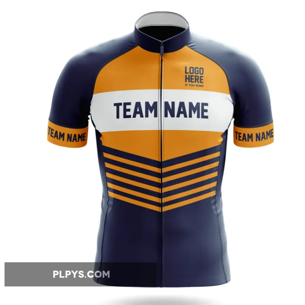 Custom Team Name V20 Navy Cycling Jersey