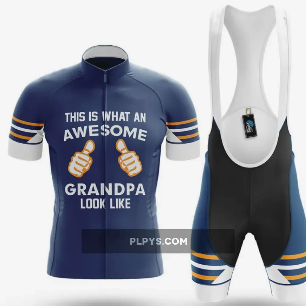 Awesome Grandpa - Navy Cycling Kit Full Set Ver.3