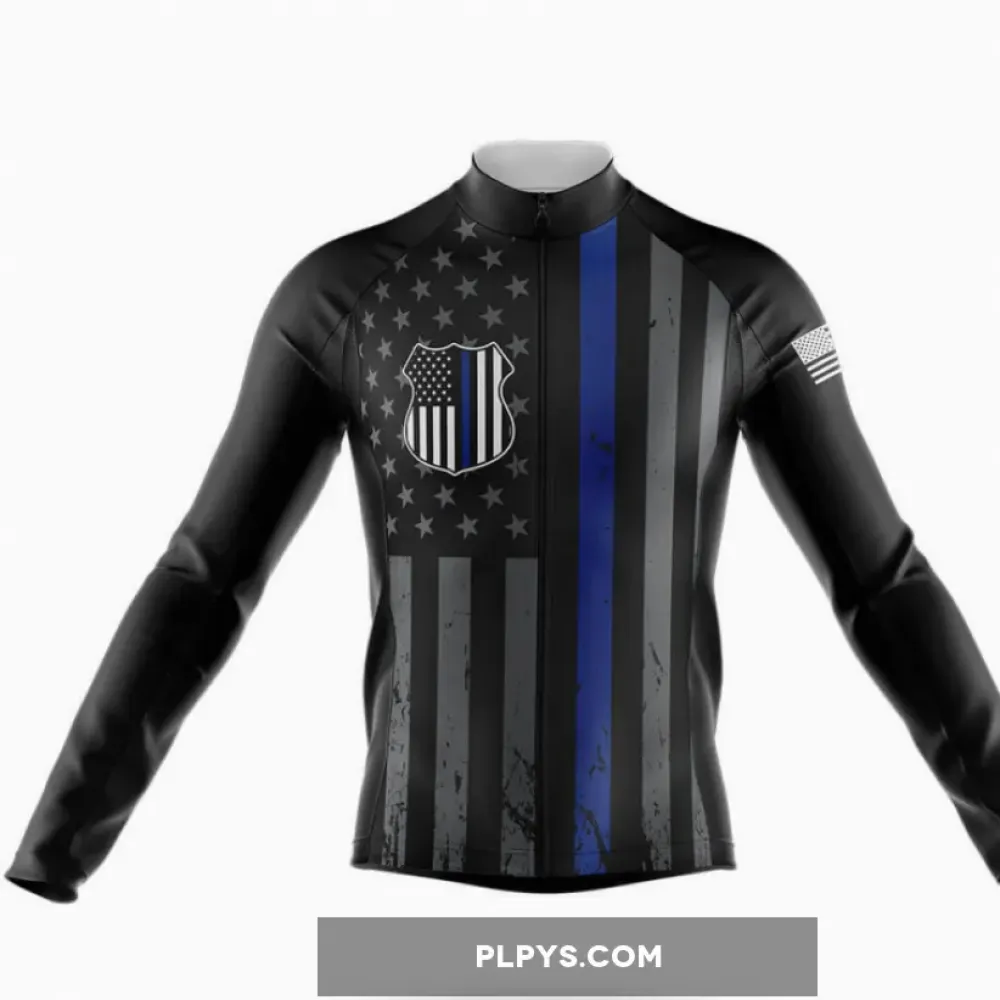 Thin Blue Line V4 Long Sleeve Cycling Jersey