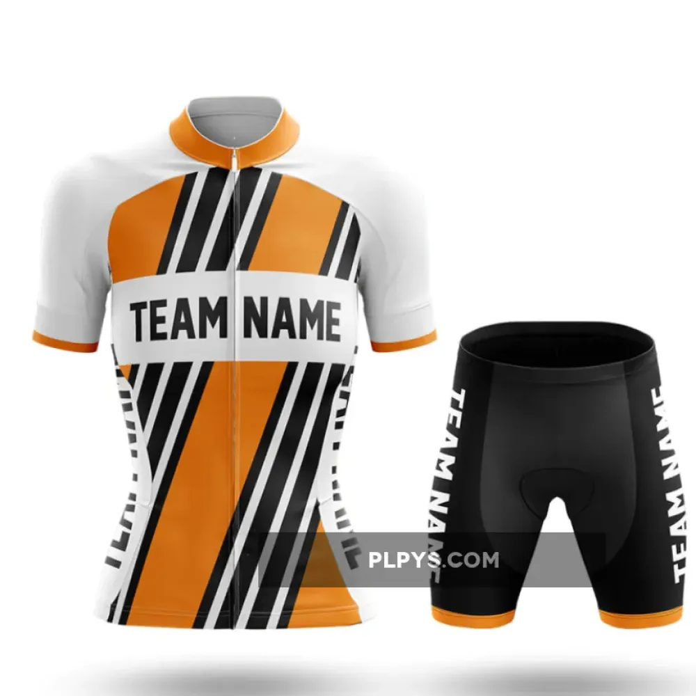 Custom Team Name M5 Yellow - Women's Cycling Kit Full Set