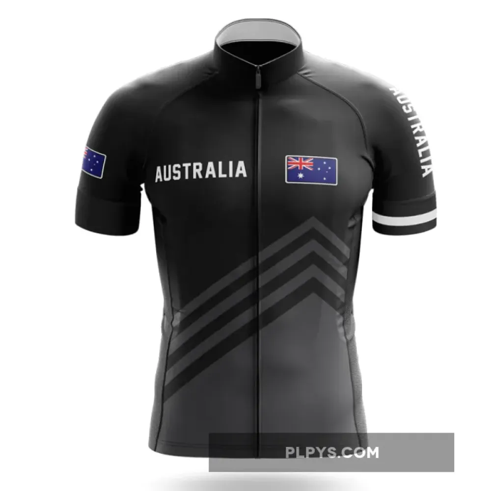 Australia S5 Black Cycling Jersey