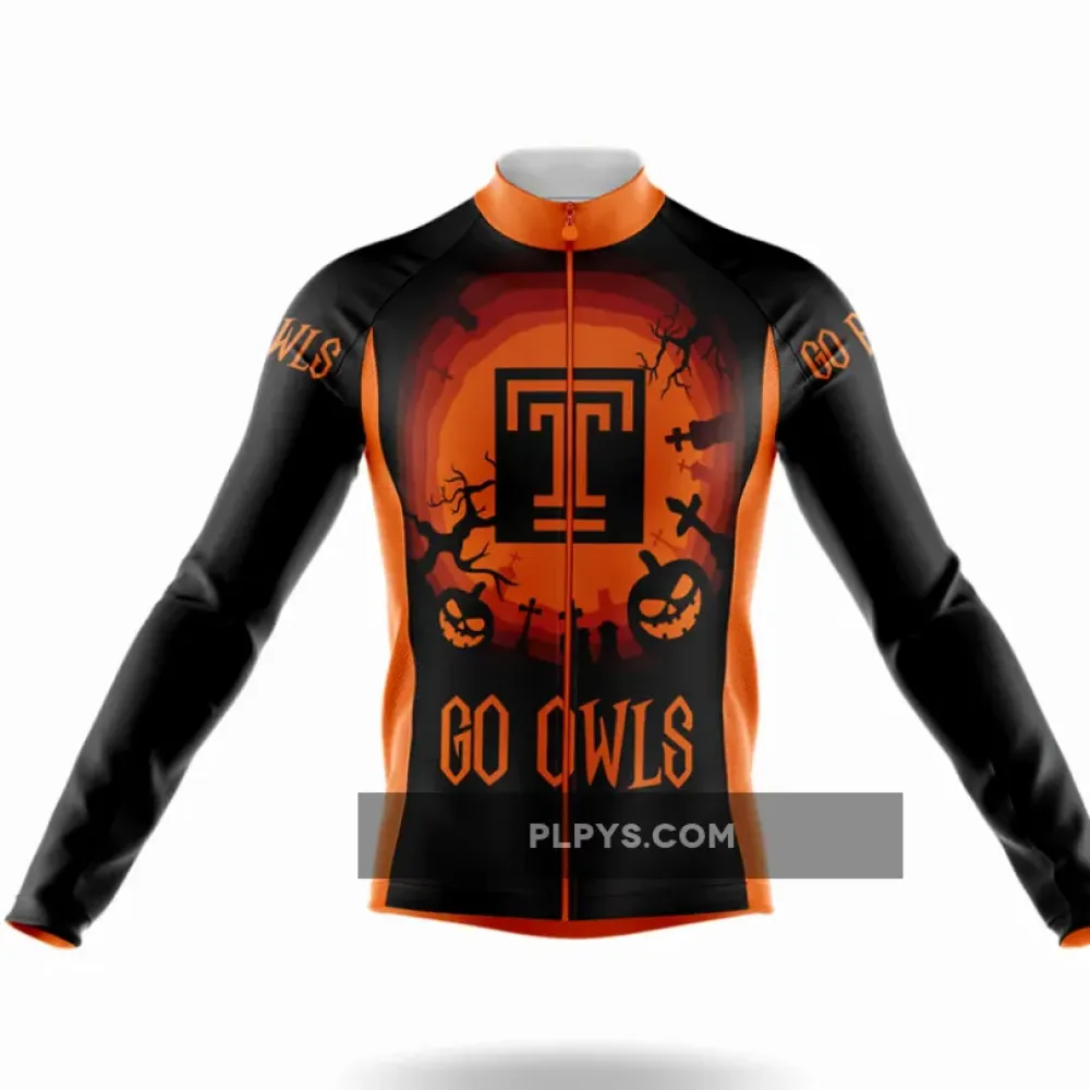 Halloween Temple University Long Sleeve Cycling Jersey
