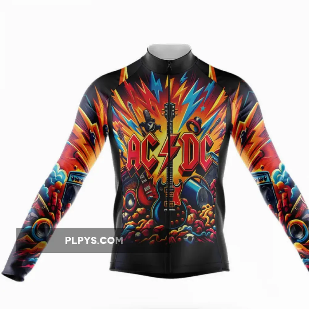 AC DC Cycling Jersey- Long Sleeve Jersey / Ver.2