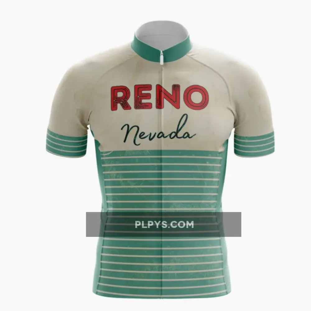 Reno Nevada Cycling Teal Striped Jersey