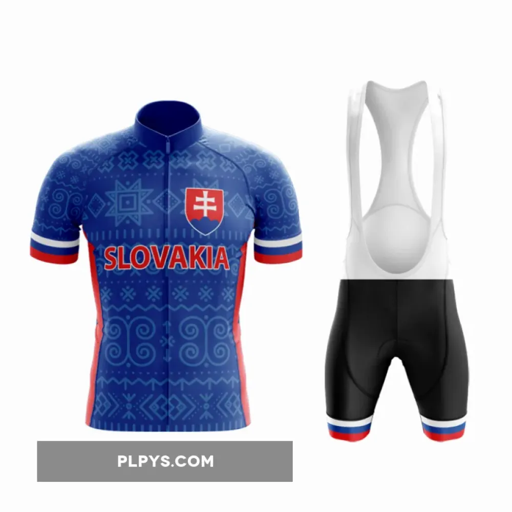 National Slovak Cycling Kit for Men  Blue & White.