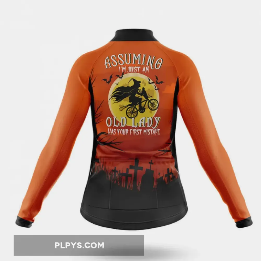 Halloween Lady -  Long Sleeve Jersey- Halloween Lady -  Long Sleeve Jersey