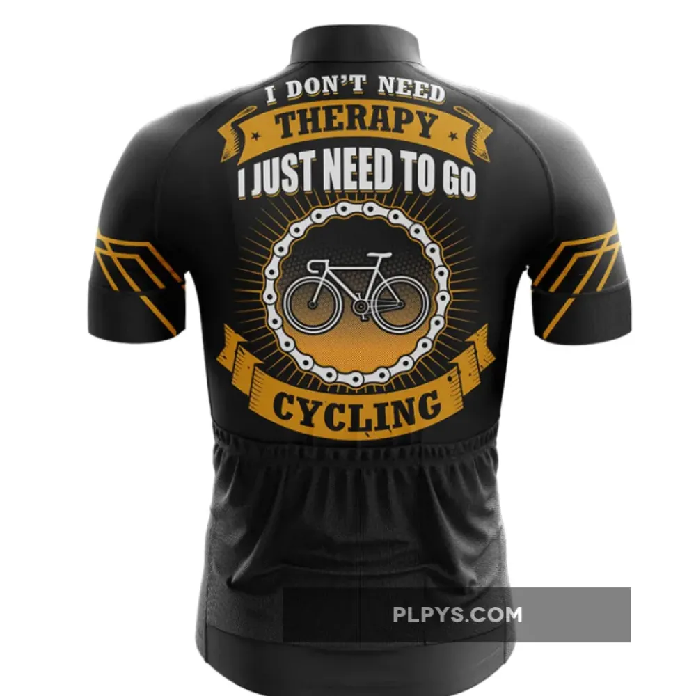 Therapy Black Men's Short Sleeve Cycling Jersey