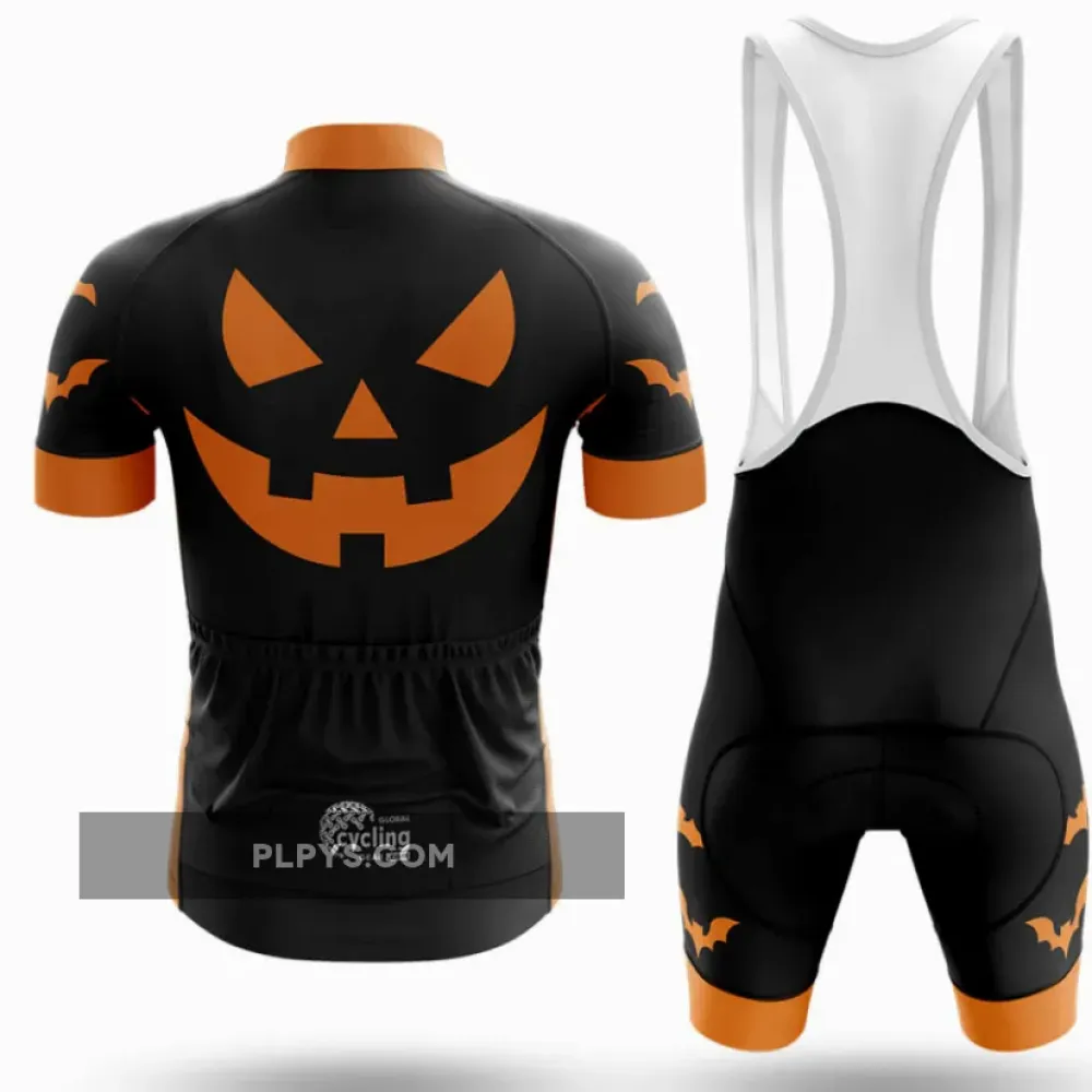 Pumpkin Face - Black Cycling Jersey