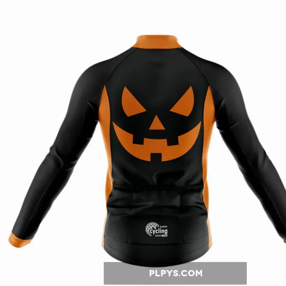 Pumpkin Face - Black Cycling Jersey