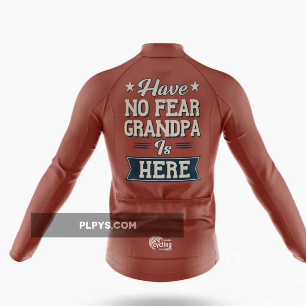 Grandpa Is Here Long Sleeve Cycling Jersey