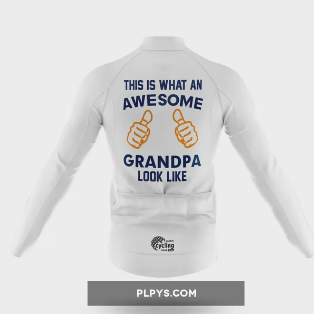 Awesome Grandpa - White Cycling Bibs Ver.3