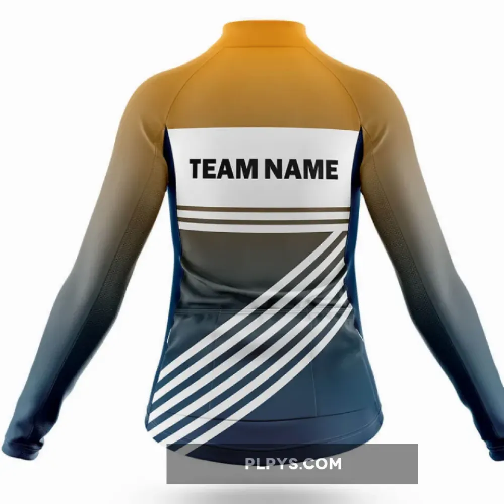 Custom Team Name S3 Yellow - Women's Cycling Kit Full Set