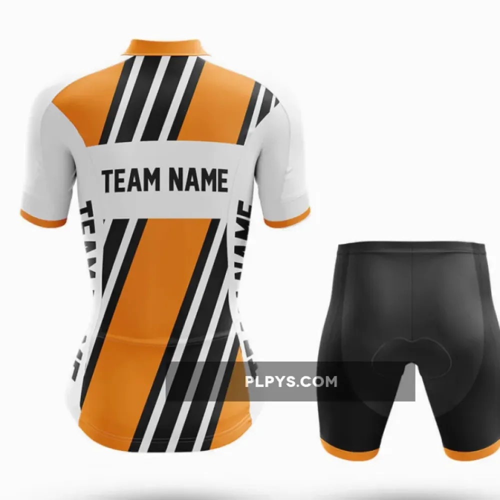 Custom Team Name M5 Yellow - Women's Cycling Kit Full Set