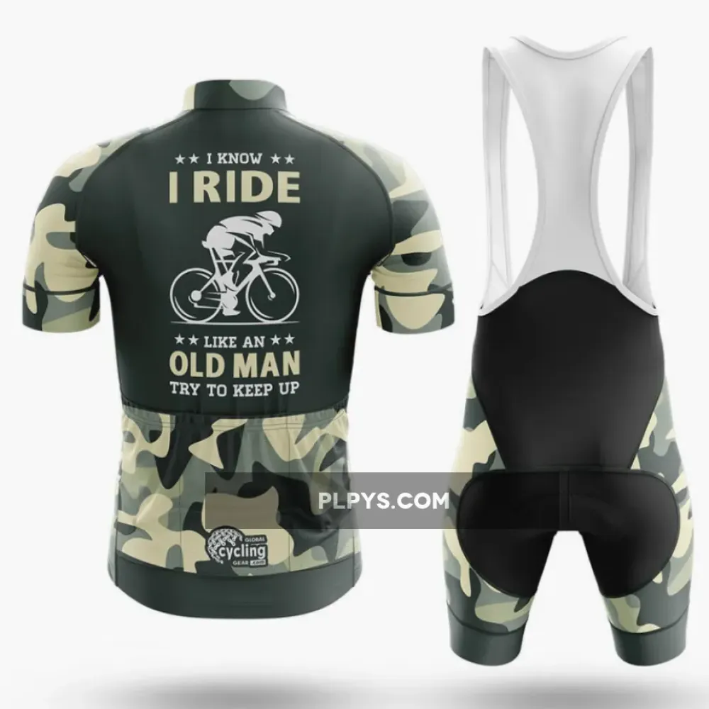 I Ride Like An Old Man V8 Long Sleeve Cycling Jersey