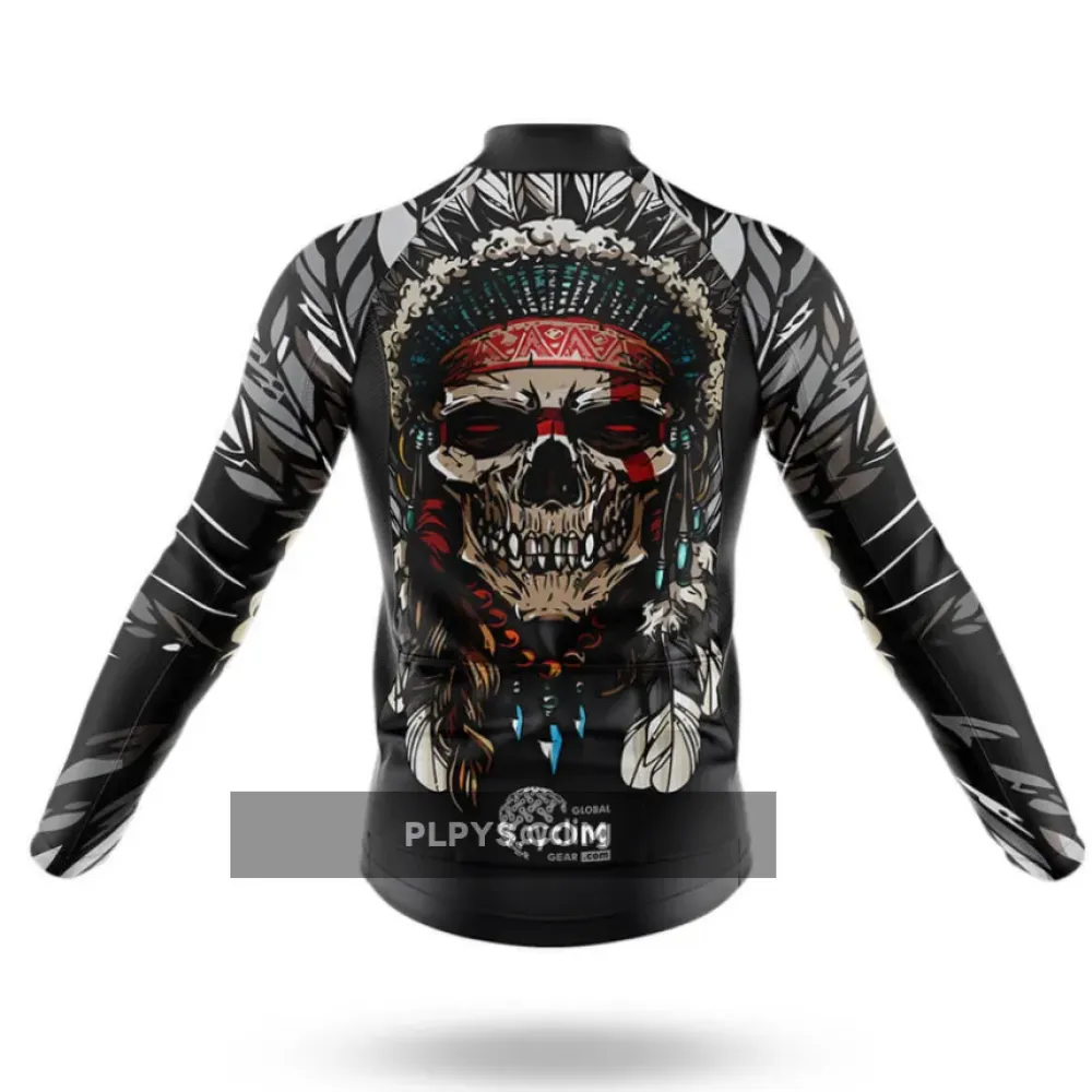 Native Skull Long Sleeve Cycling Jersey