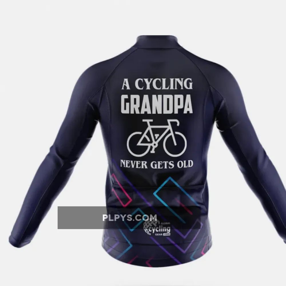 Cycling Grandpa V8 Long Sleeve Cycling Jersey