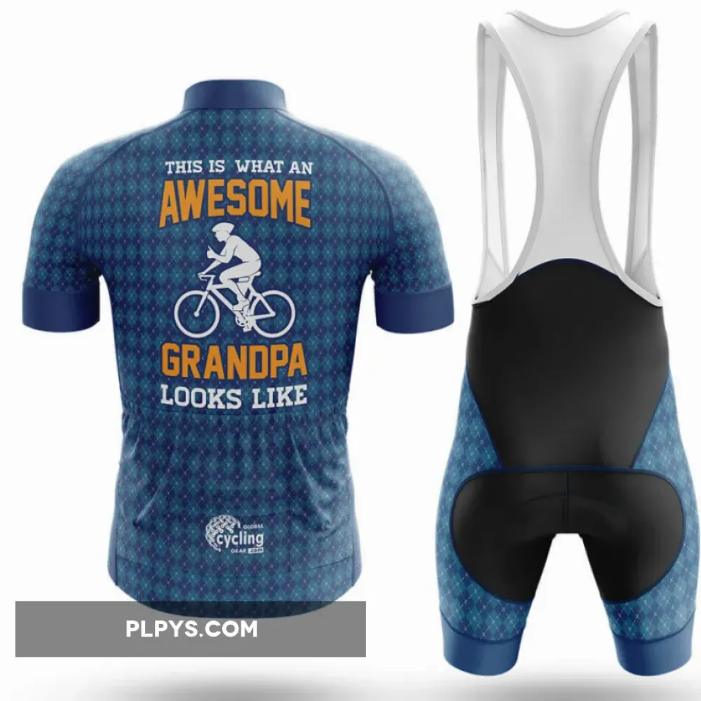 Awesome Grandpa V4 Long Sleeve Cycling Jersey