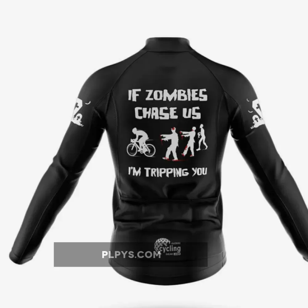 Zombies Chase Us Long Sleeve Cycling Jersey