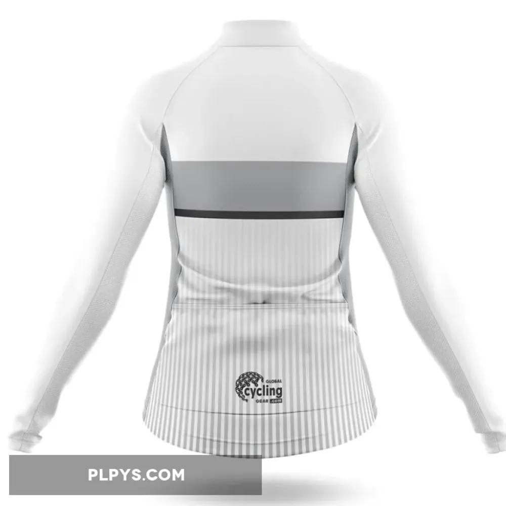 White - Women - Long Sleeve Cycling Jersey