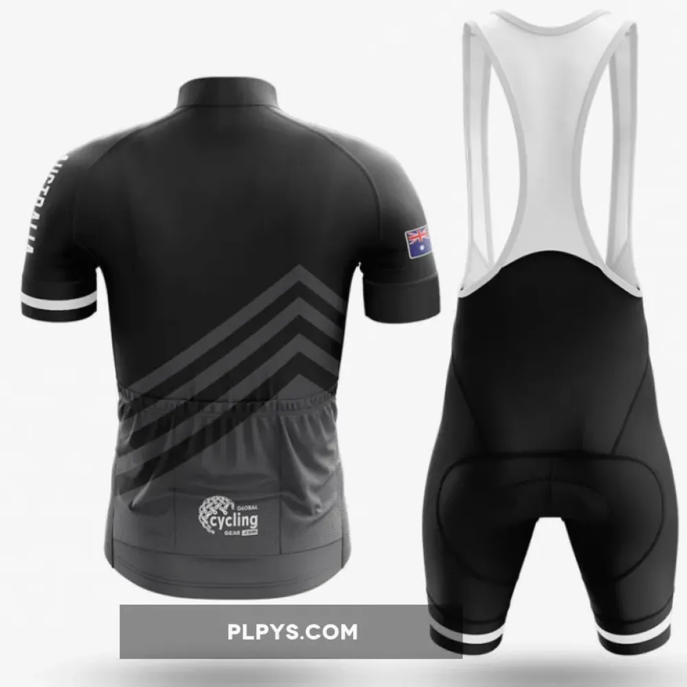 Australia S5 Black Long Sleeve Cycling Jersey