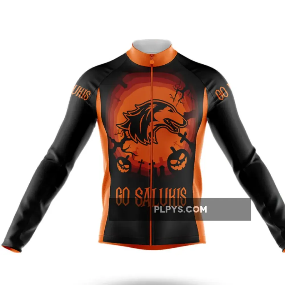 Halloween Southern Illinois University Carbondale Long Sleeve Cycling Jersey