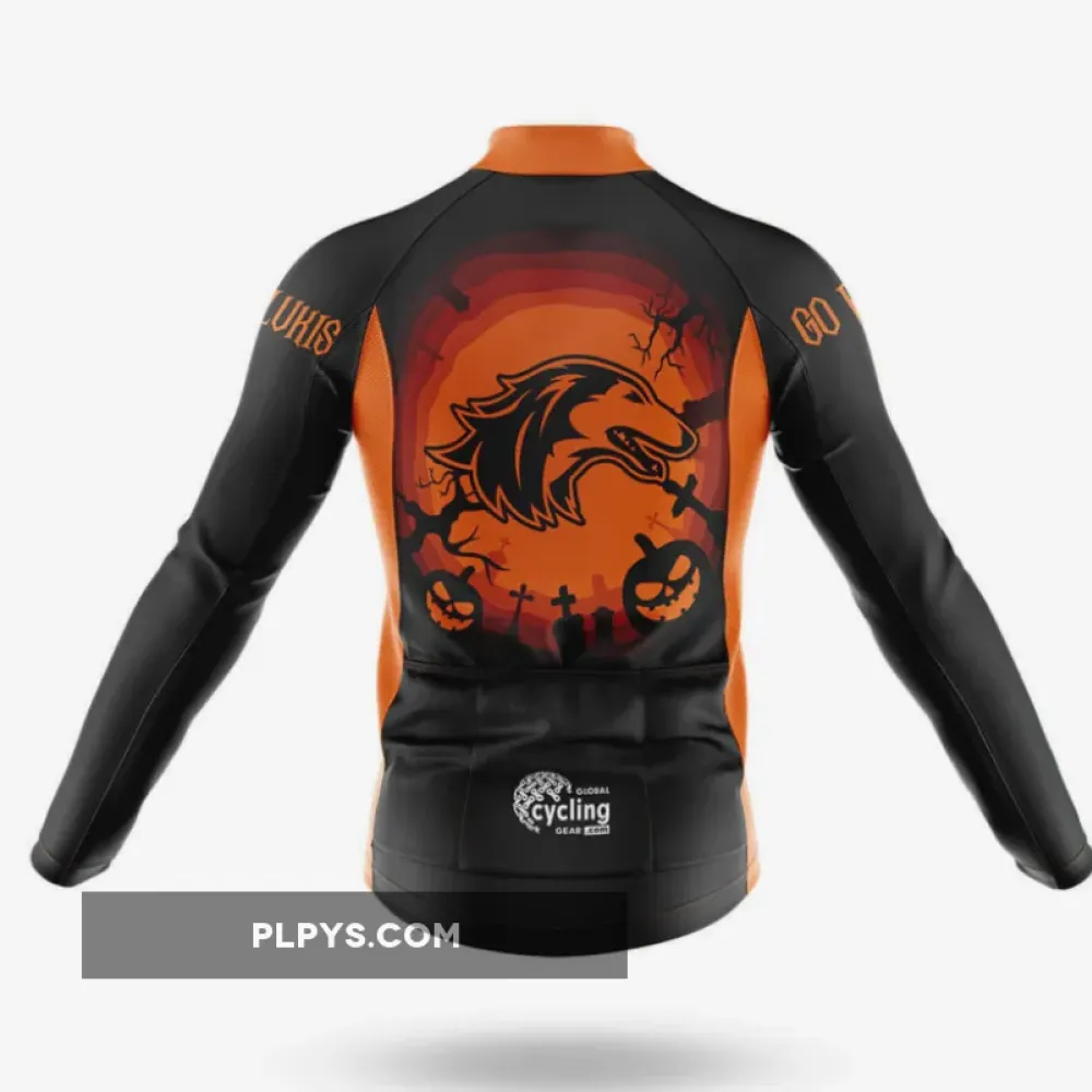 Halloween Southern Illinois University Carbondale Long Sleeve Cycling Jersey