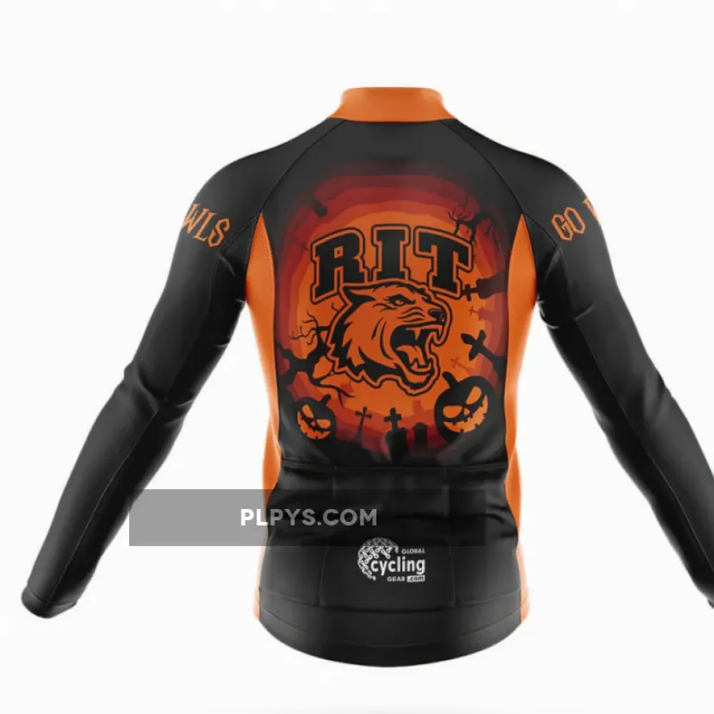 Halloween Temple University Long Sleeve Cycling Jersey