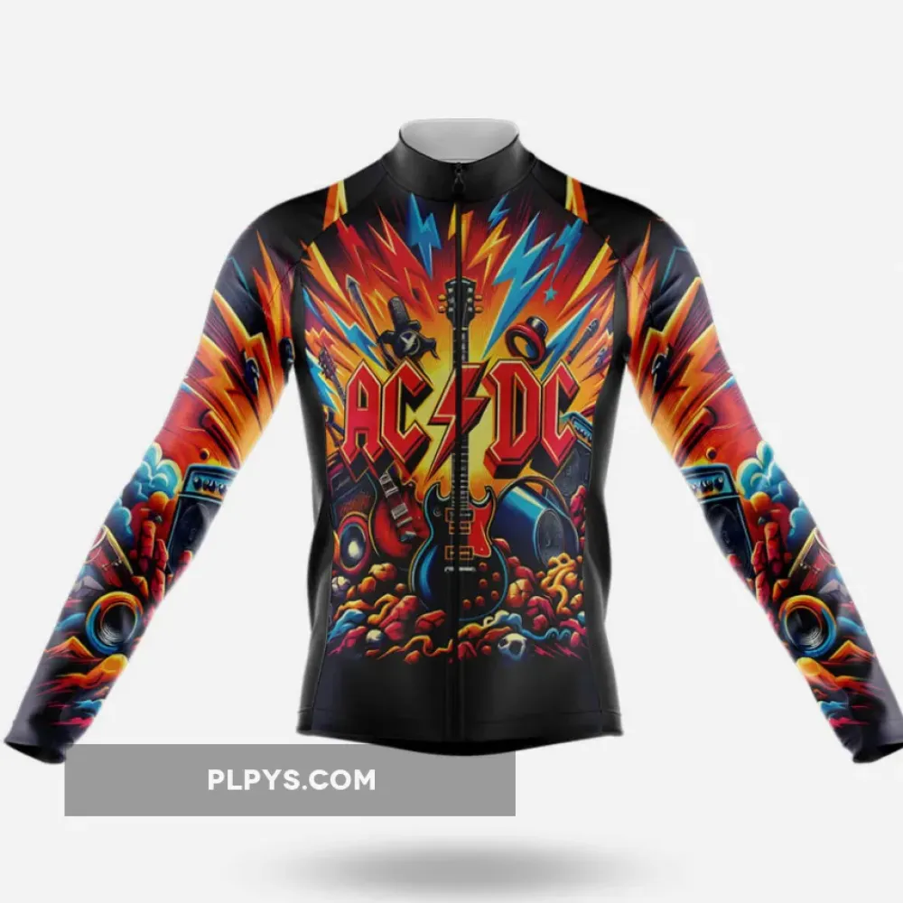AC DC Cycling Jersey- Long Sleeve Jersey / Ver.2