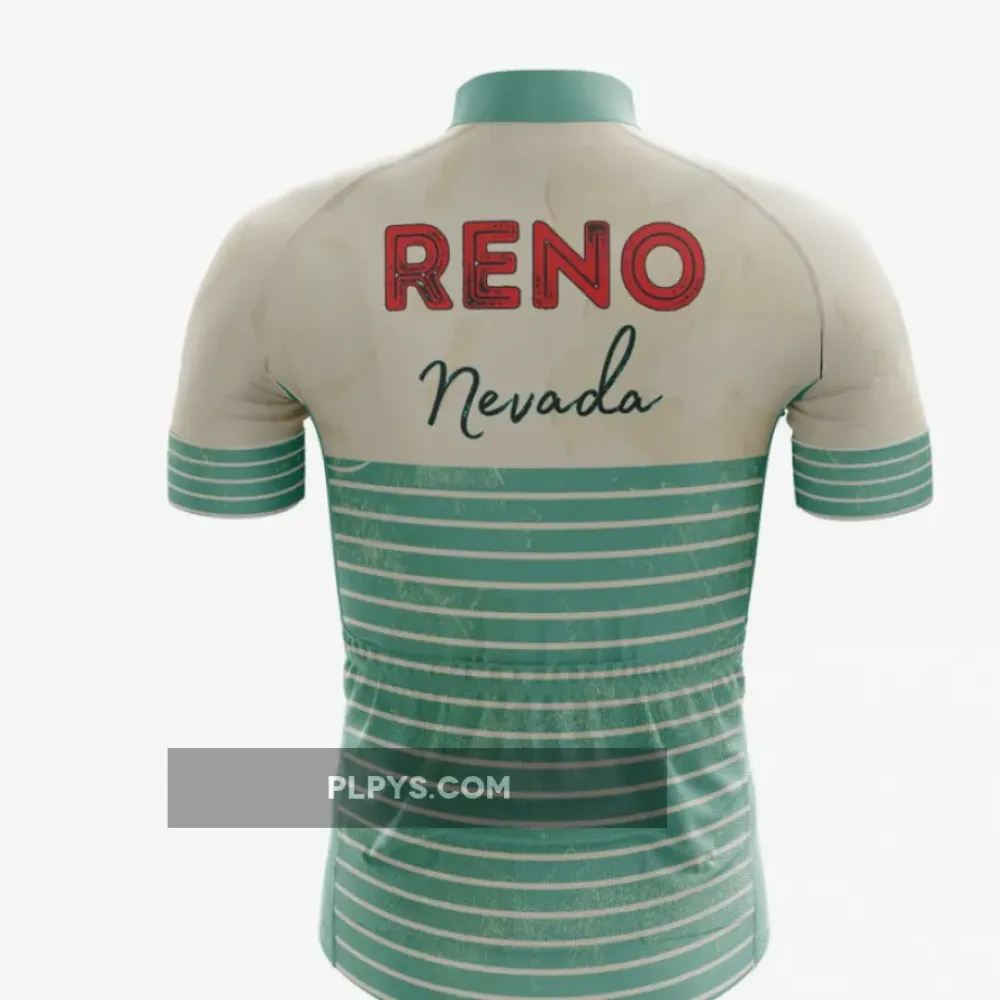 Reno Nevada Cycling Teal Striped Jersey