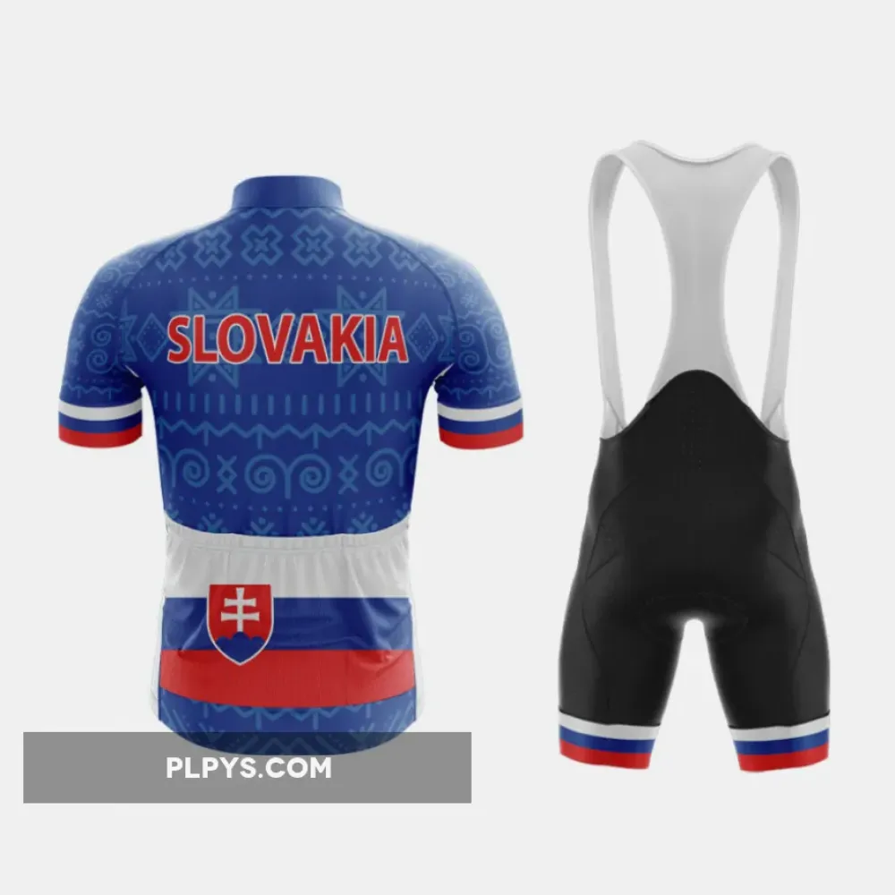 National Slovak Cycling Kit for Men  Blue & White.