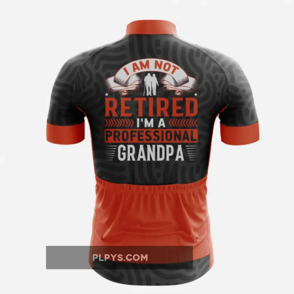 Professional Grandpa Cycling Jersey in Black and Red