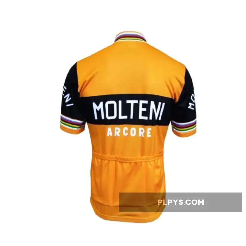 Molteni Orange Cycling Jersey & Shorts Men Set