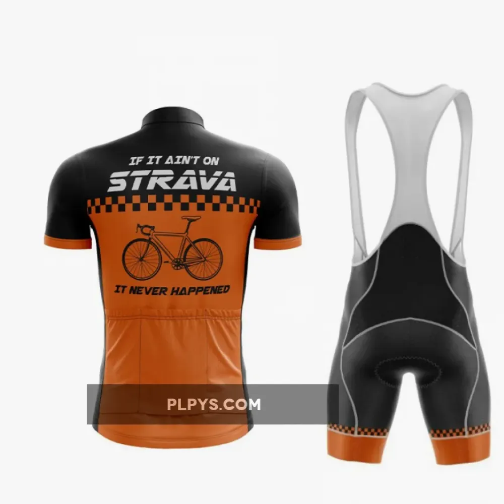 Strava Cycling Set in Black, Orange, & White